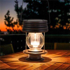 Hanging Solar Garden Lights Outdoor - 8.3” Solar Powered Waterproof Retro